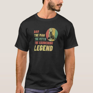 Camiseta Jardinagem 4\Homem Pai Mito Lenda da Jardinagem Vi