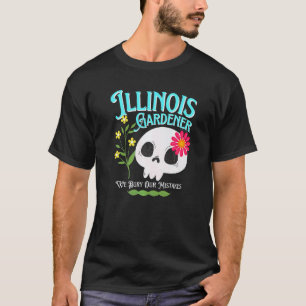 Camiseta Jardinagem 4\Illinois Il Estado Jardineiro Rebelde