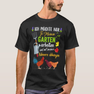 Camiseta Jardinagem 4\Jardim Jardineiro Galinha Dizendo Hob
