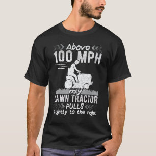 Camiseta Jardinagem 4\Jardineiro Cortando Gramado Trator & 