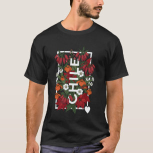 Camiseta Jardinagem 4\Padrão Floral Chile Flor Silvestre Na