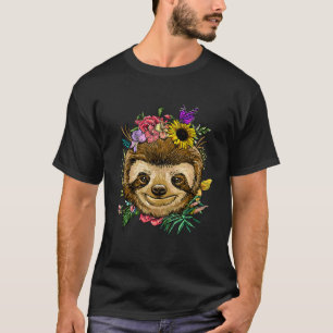 Camiseta Jardinagem 4\Preguiça Floral Jardinagem Planta Bot