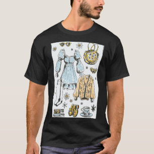 Camiseta Jardinagem 4\Roupas de Jardim Lindas Cottagecore 
