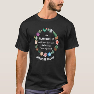 Camiseta Jardinagem 4\Sou Uma Plantahólica Em Recuperação