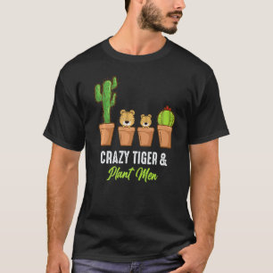 Camiseta Jardinagem 4\Tigre Louco E Mãe De Planta Suculenta