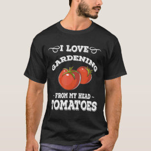 Camiseta Jardinagem Ama Jardim Teatro Cultivando Tomates