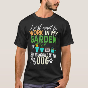 Camiseta Jardinagem Animais de Estimação Plantas Cachorro J