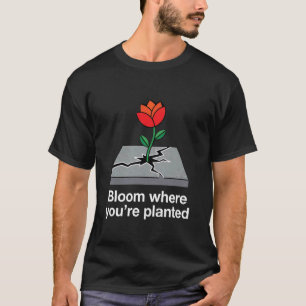 Camiseta Jardinagem Caótica Florescer Planta Resiliência In