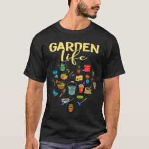 Camiseta Jardinagem Com Todas As Ferramentas