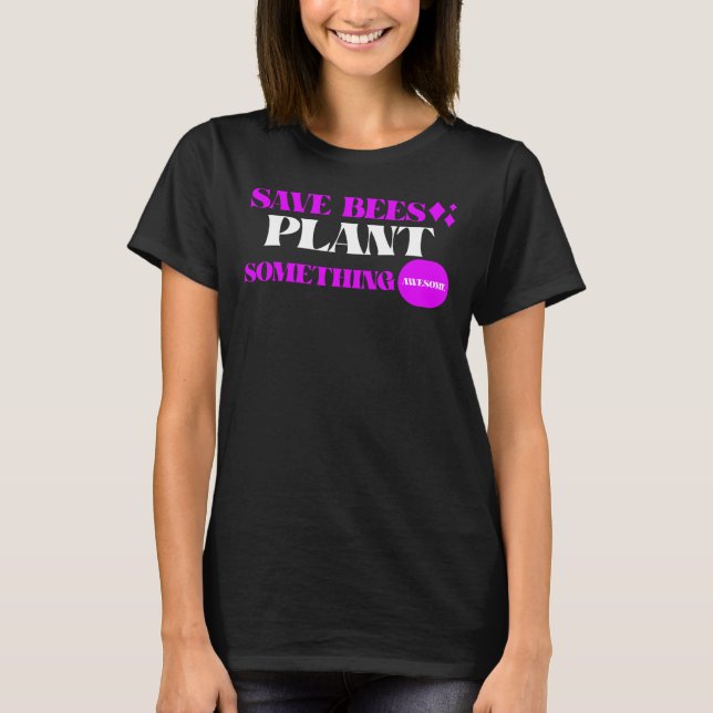 Camiseta jardinagem de abelhas (Frente)