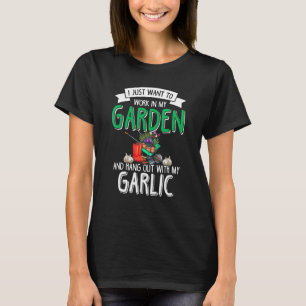 Camiseta Jardinagem de Alho Jardim Jardineiro Planta Legume