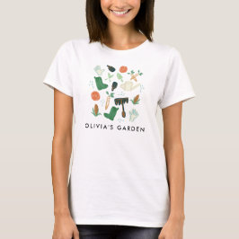 Camiseta Jardinagem de Aquarelas Personalizada
