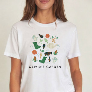 Camiseta Jardinagem de Aquarelas Personalizada