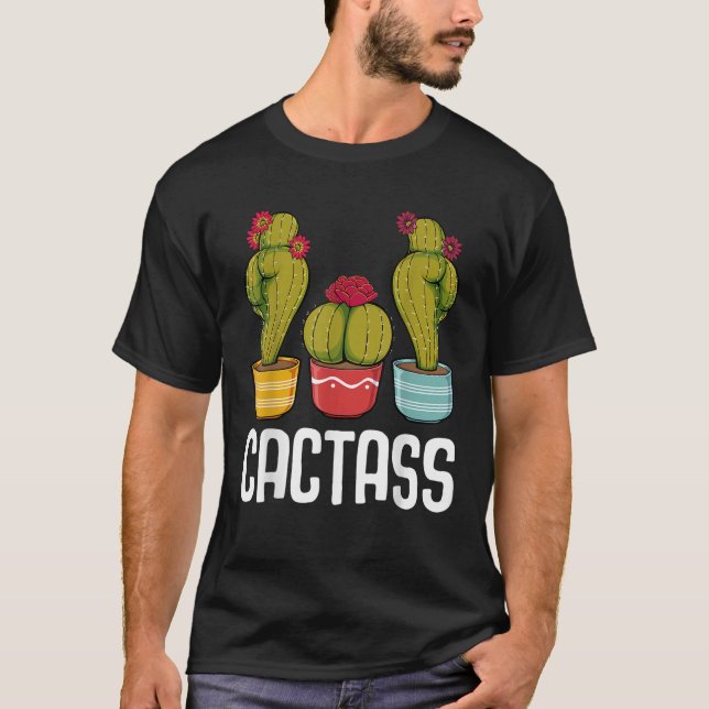 Camiseta Jardinagem de Cactass Funny Cactus (Frente)