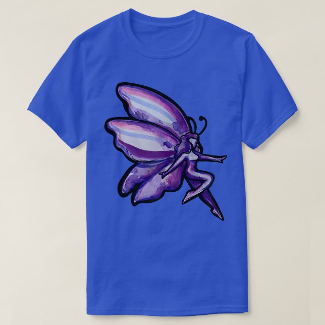 Camiseta Jardinagem de fadas roxas de fadas roxas (Frente do Design)