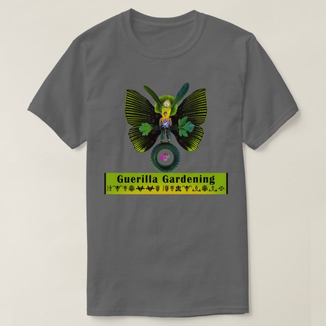 Camiseta Jardinagem de Guerrilha  (Frente do Design)