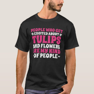 Camiseta Jardinagem de Tulipas Jardim Jardineiro Tulipas