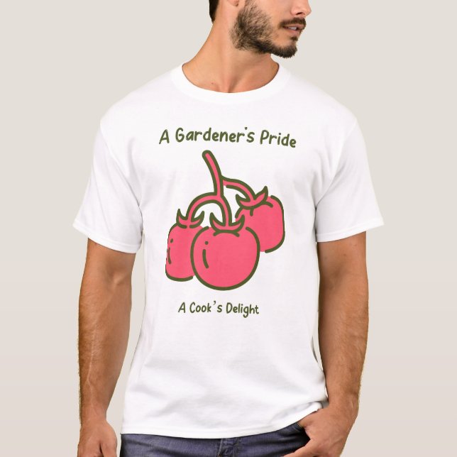 Camiseta Jardinagem do Orgulho do Tomate (Frente)