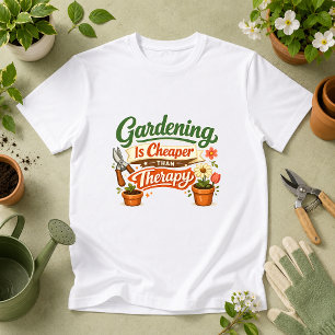 Camiseta Jardinagem é Mais Barata Que Terapia Humor de Jard