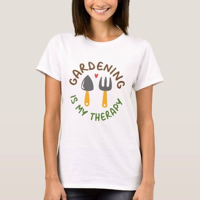 Camiseta Jardinagem É Minha Terapia (Frente)