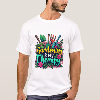 Camiseta Jardinagem é minha terapia