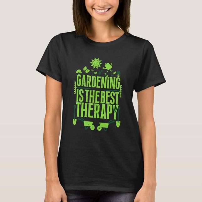 Camiseta Jardinagem é o melhor pensamento (Frente)