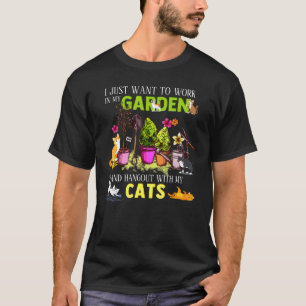 Camiseta Jardinagem e Passeio com Gatos Hortelão
