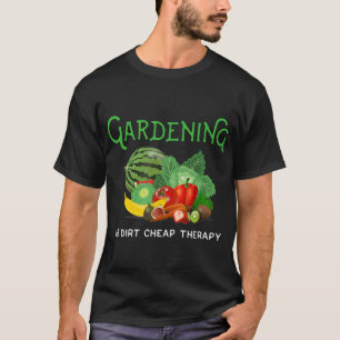 Camiseta Jardinagem é Sujeira Terapia Barata Engraçada Pres