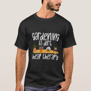 Camiseta Jardinagem É Terapia Premium Barata e Suja