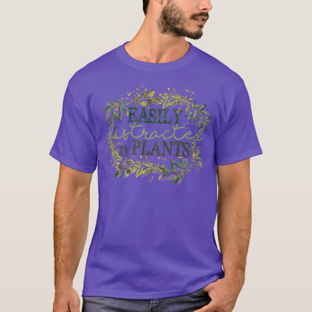 Camiseta Jardinagem Engraçada Dedicada Facilmente Por Plant (Frente)