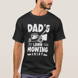 Camiseta Jardinagem Pai Cortando a Grama do Quintal Dia do