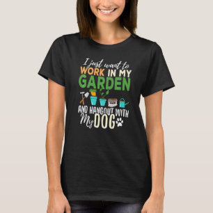 Camiseta Jardinagem Plantas de Estimação Cachorro Jardineir
