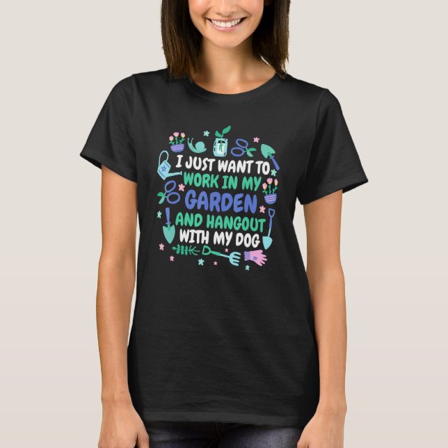 Camiseta Jardinagem Plantas E Cães  1 (Frente)