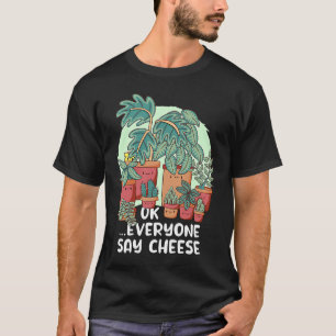 Camiseta Jardinagem Plantas Família Tirando uma Foto Jard