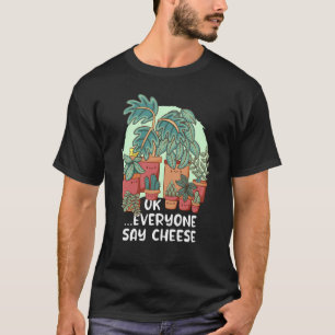 Camiseta Jardinagem Plantas Família Tirando uma Foto Jard
