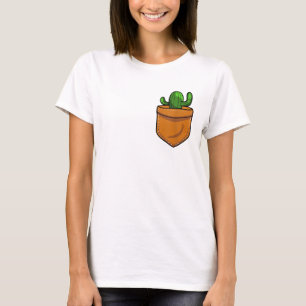 Camiseta Jardinagem Pocket Cactus Succulant Vegetais Garden