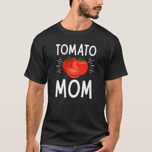 Camiseta Jardineira do Dia das Mães Vegetais de Tomate (Frente)