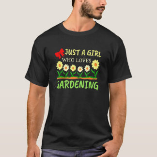 Camiseta Jardineira Uma Menina Que Ama Jardim Planta