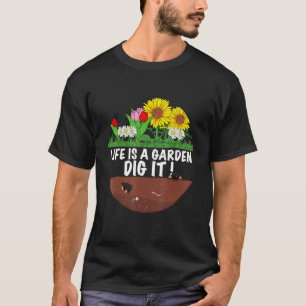 Camiseta Jardineiro A Frase De Jardinagem A Vida É Um Jardi