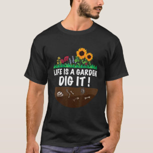 Camiseta Jardineiro A Frase De Jardinagem A Vida É Um Jardi