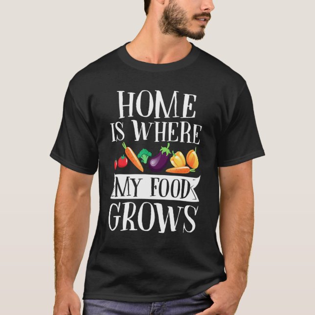 Camiseta Jardineiro Botânico em Vaso Casa é Onde Minha Comi (Frente)