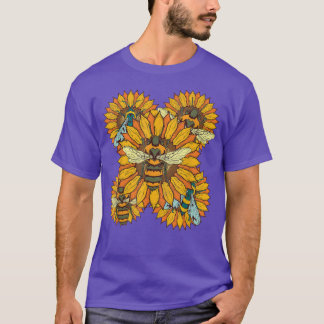 Camiseta Jardineiro de Girassol Flor de Hippie Flores de Ab