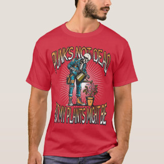 Camiseta Jardineiro de Punk Rock Esqueleto Halloween Jardin