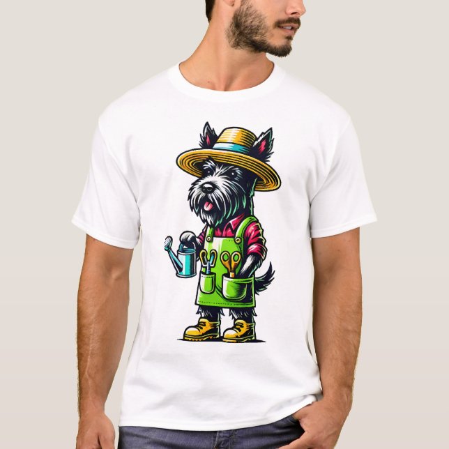 Camiseta Jardineiro do Terrier Escocês Cópia (Frente)