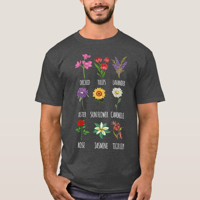 Camiseta Jardineiro Floral Gráfico (Frente)