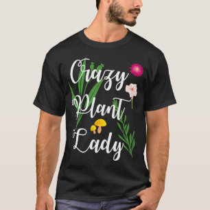 Camiseta Jardineiro Louco Planta Dama Engraçada