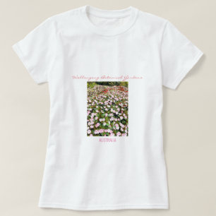 Camiseta Jardins Botânicos flores cor-de-rosa NSW
