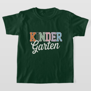 Camiseta Jardins de Infância – Design Colorido de Volta às 