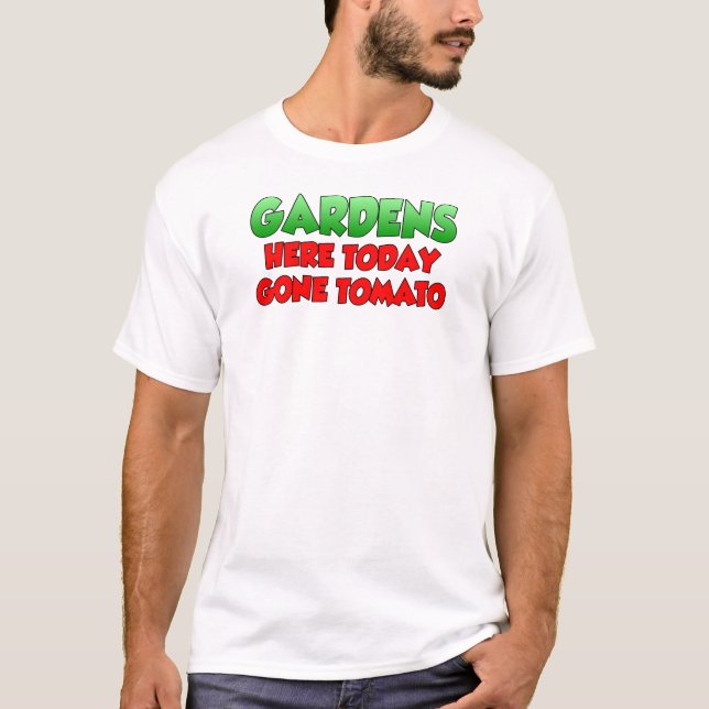 Camiseta Jardins Hoje Ficaram Tomate (Frente)