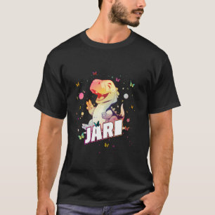 Camiseta JARI - Nome de Menino Bonito com Dinossauro Giro